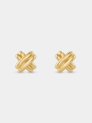 Rose Gold Plated Women’s Double Kiss Stud Earrings