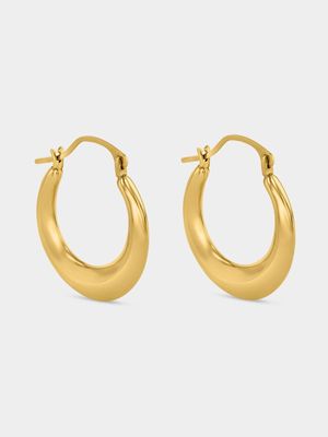 Yellow Gold Bold Creole Hoop Earrings