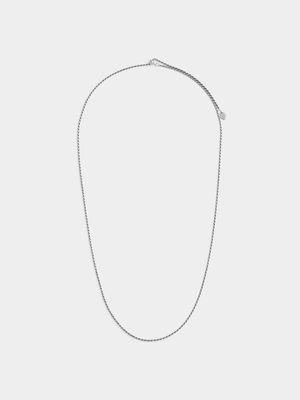 Sterling Silver Adjustable Faceted Rope Chain