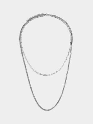 American Swiss Women's Layered Chain Necklace