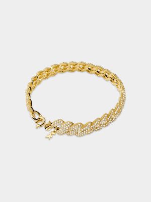Michael Kors MK Statement Link Collection Gold Plated Sterling Silver Chain Bracelet