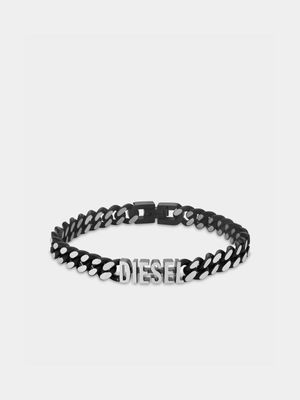 Diesel Black Plated Stainless Steel Bracelet