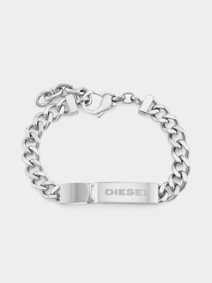 Diesel Stainless Steel Logo Chain Bracelet
