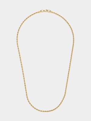 Stainless Steel Gold Plated Rope Chain