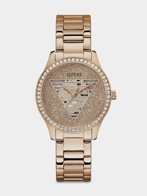 Guess Lady Idol Rose Plated Stainless Steel Bracelet Watch
