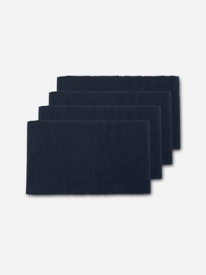 placemat navy ribbed 4pack