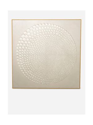 Textured Dotted Circle Framed Oil Painting 100cm
