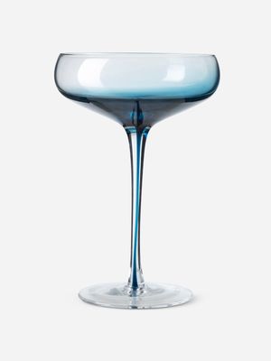 Ava Champagne Coupe Glass Blue