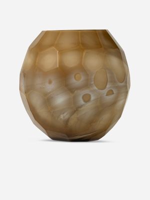 Shellish Cut Vase Glass Medium 19 x 19cm