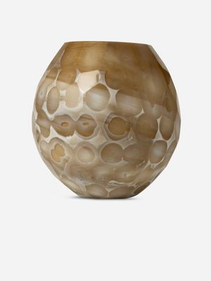 Shellish Cut Vase Glass Large 25 x 24cm