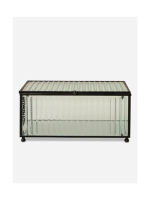 Fluted Glass Jewellery Box Large
