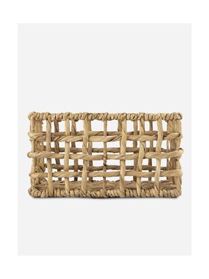 simply stored storage basket hyacinth woven weave medium