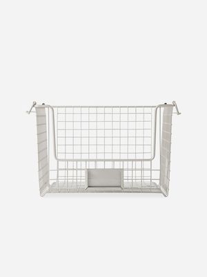 simply stored stackable basket s/steel lrg