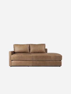delia sofa bed leather taupe