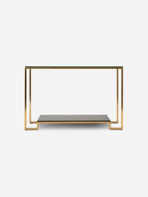 Sola Console Brass And Black