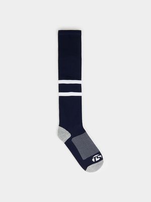TS Non-slip Navy/White Football Socks