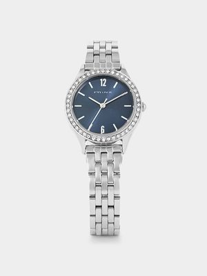 Minx Silver Plated Blue Dial Bracelet Watch