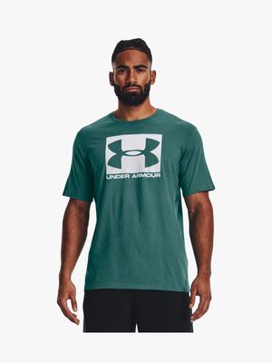 Mens Under Armour Boxed Sportstyle Green Short Sleeve Tee