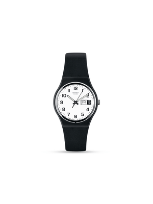 Swatch Once Again Black Silicone Watch