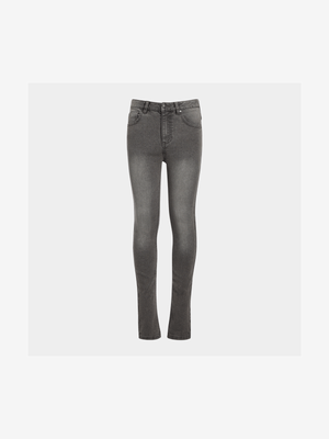 Younger Boy's Grey Skinny Jeans