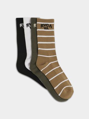 Boy's RVCA Seasonal 4 Pack Socks