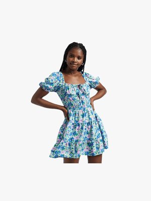 Y&G Puff Sleeve Mini Dress