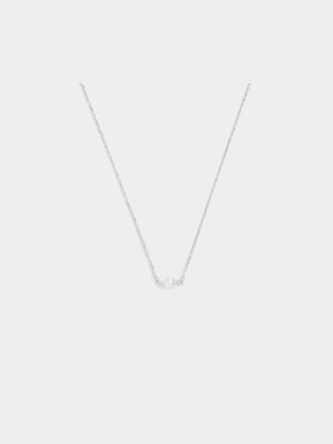 Sterling Silver Chain with Single Pearl Detail