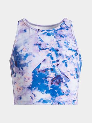 Girls TS Blue/Lilac Floral Fashion Crop