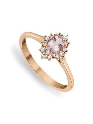 Rose Gold Diamond & Morganite Star Ring