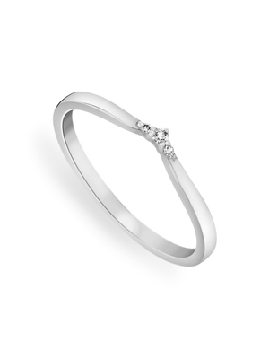 White Gold 0.025ct Diamond Arched Eternity Ring