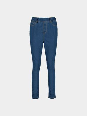 Women's Mid Blue Jeggings