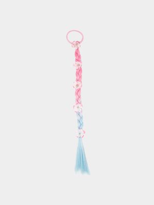 Girl's Pink & Blue Ombre Plaited Hair Clip
