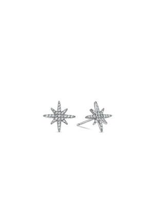 Sterling Silver & Cubic Zirconia Starburst Stud Earrings