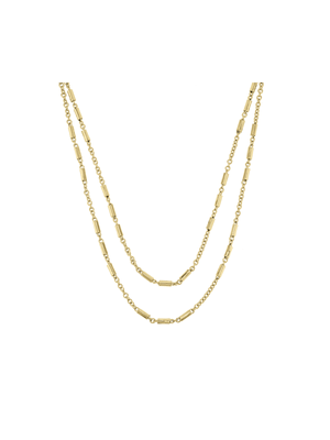 18ct Yellow Gold Plated Double Layer Tube Necklace