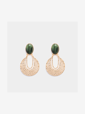 Stone Statement Drop Earrings