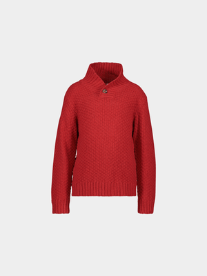 Younger Boy's Red Knit Jersey