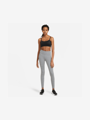Women's Nike One Dri-Fit Mid-Rise Grey Tights