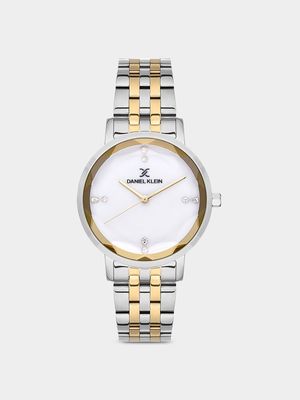 Daniel Klein Silver & Gold Plated Bracelet Watch