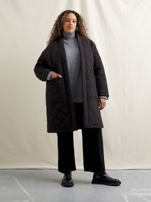 Women's Canvas Quilted Cotton Edge to Edge Coat
