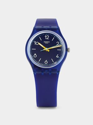 Swatch Indigo Silicone Watch