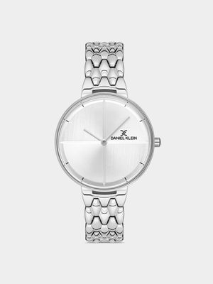 Daniel Klein Women's Silver Plated Stainless Steel Bracelet Watch