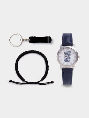 Boys Navy Skate Watch Gift Set