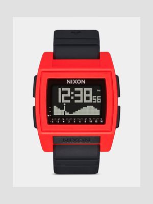 Nixon Men's Base Tide Pro Red & Black Digital Silicone Watch