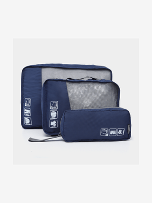 Travelite Blue 3 Piece Packing Cubes