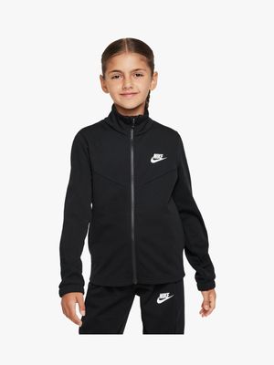 Boys Nike Sportswear Black Full Zip Tricot Tracksuit