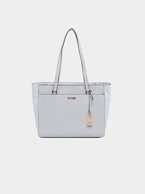 Women's Guess White  Pampa Tote Bag