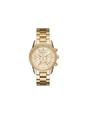 Michael Kors Ladies Ritz Gold Tone Bracelet Watch