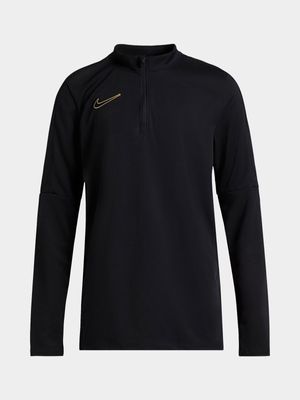 Boys Nike Dri-Fit Academy23 Drill Long Sleeve Black Top
