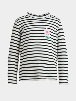Jet Young Girls Stripe Long Sleeve Multicolour Tee