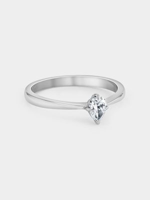 White Gold 0.28ct Diamond Pear Ring